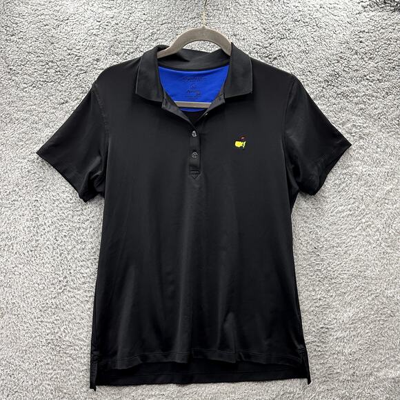 Magnolia Lane Collection Women's Large Masters Golf Polo Black Front Logo - Picture 1 of 9